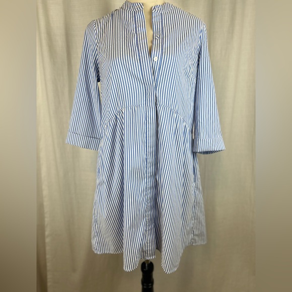 Tuckernuck Blue Stripe Royal Shirt Dress - Picture 9 of 10